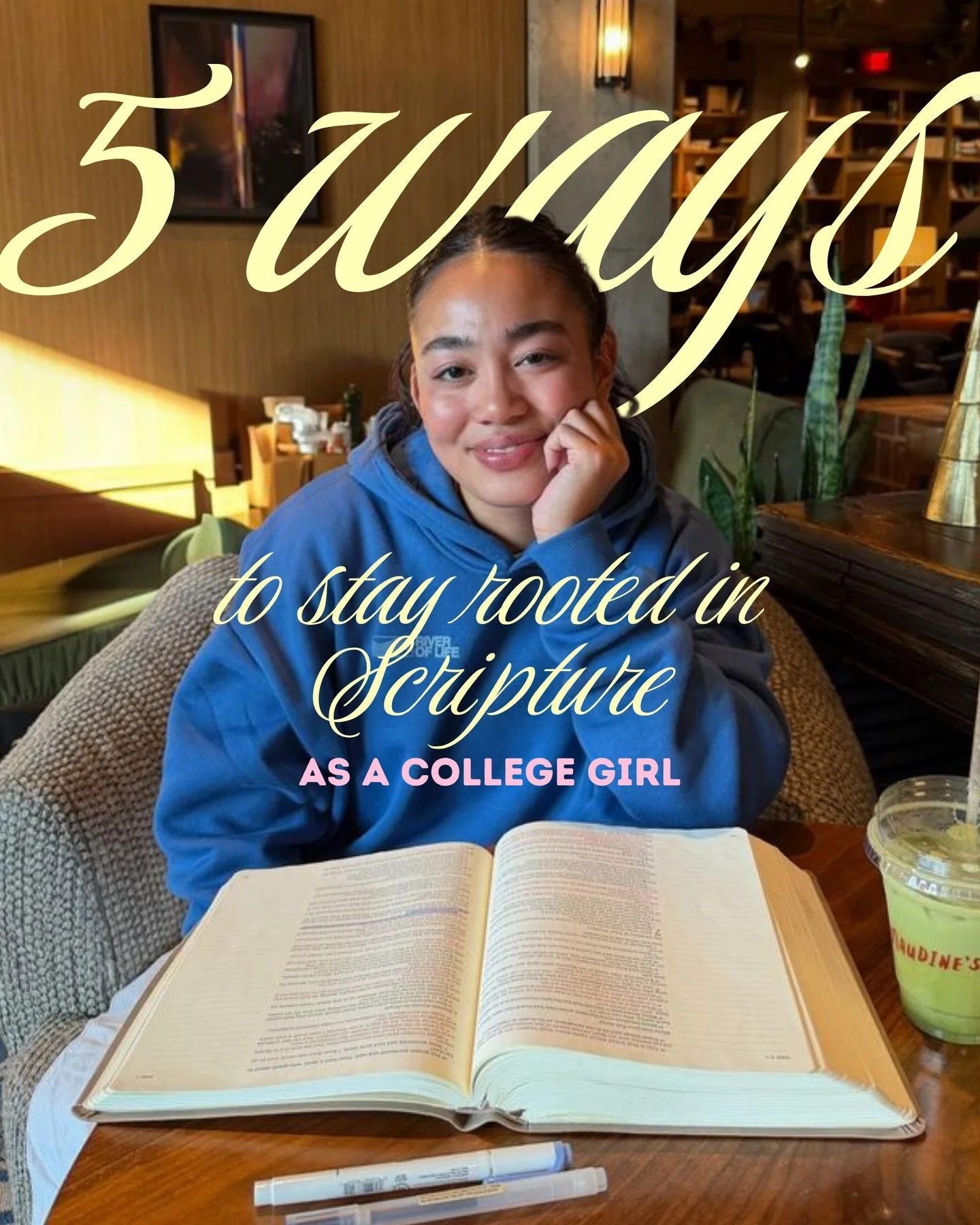 5 ways to stay rooted in Scripture as a college girl 💌

with busy schedules, relationships, and all the responsibilities of college life, it can be so easy to trade what&rsquo;s important for what feels urgent.

&ldquo;The grass withers and the flow