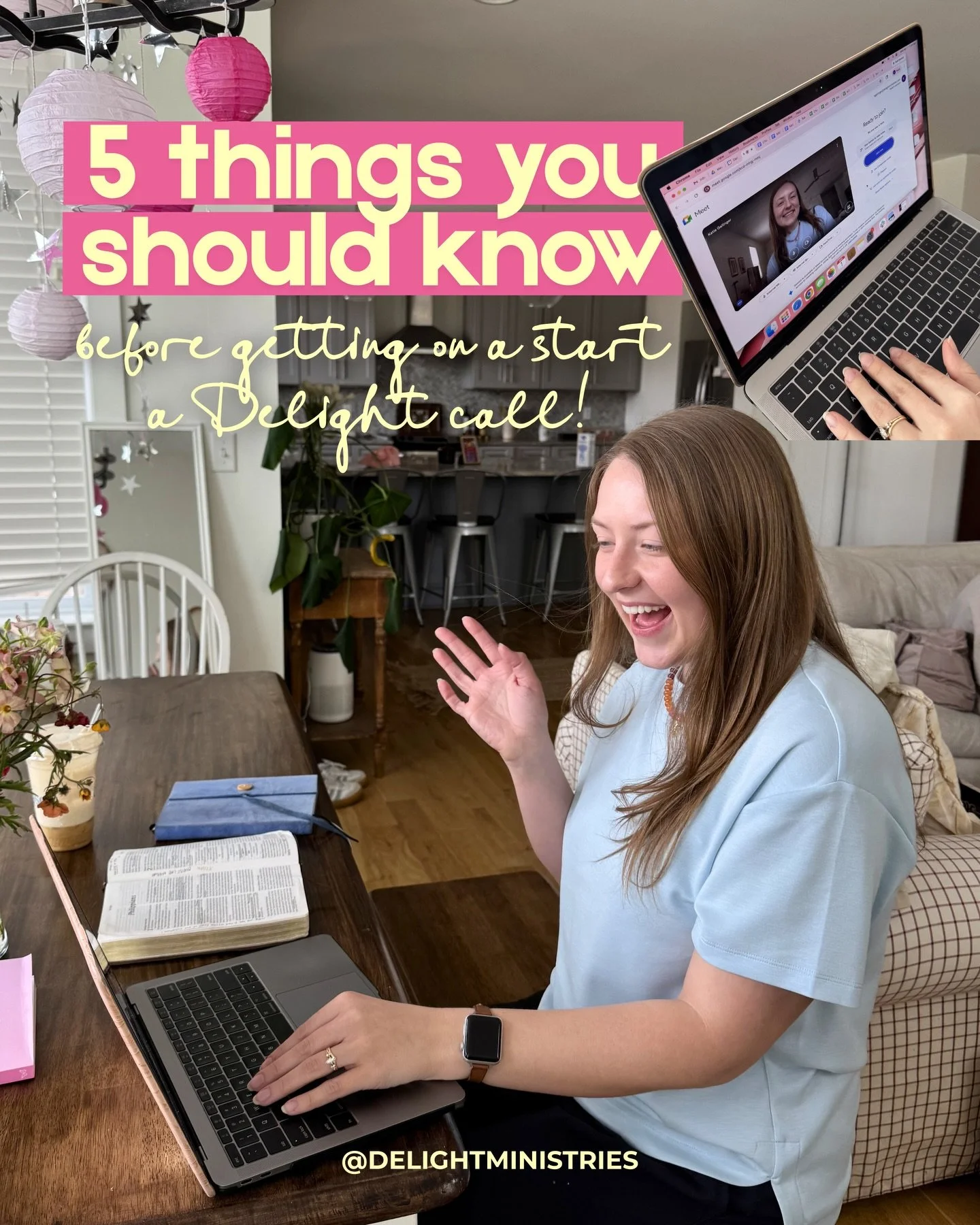 Are you a college girl in search of Christ-centered community? 

Comment &ldquo;chapter&rdquo; to get an interest form to chat with Katie about how you can bring Delight to YOUR campus! 🤩

On the call, Katie will tell you all about Delight and answe