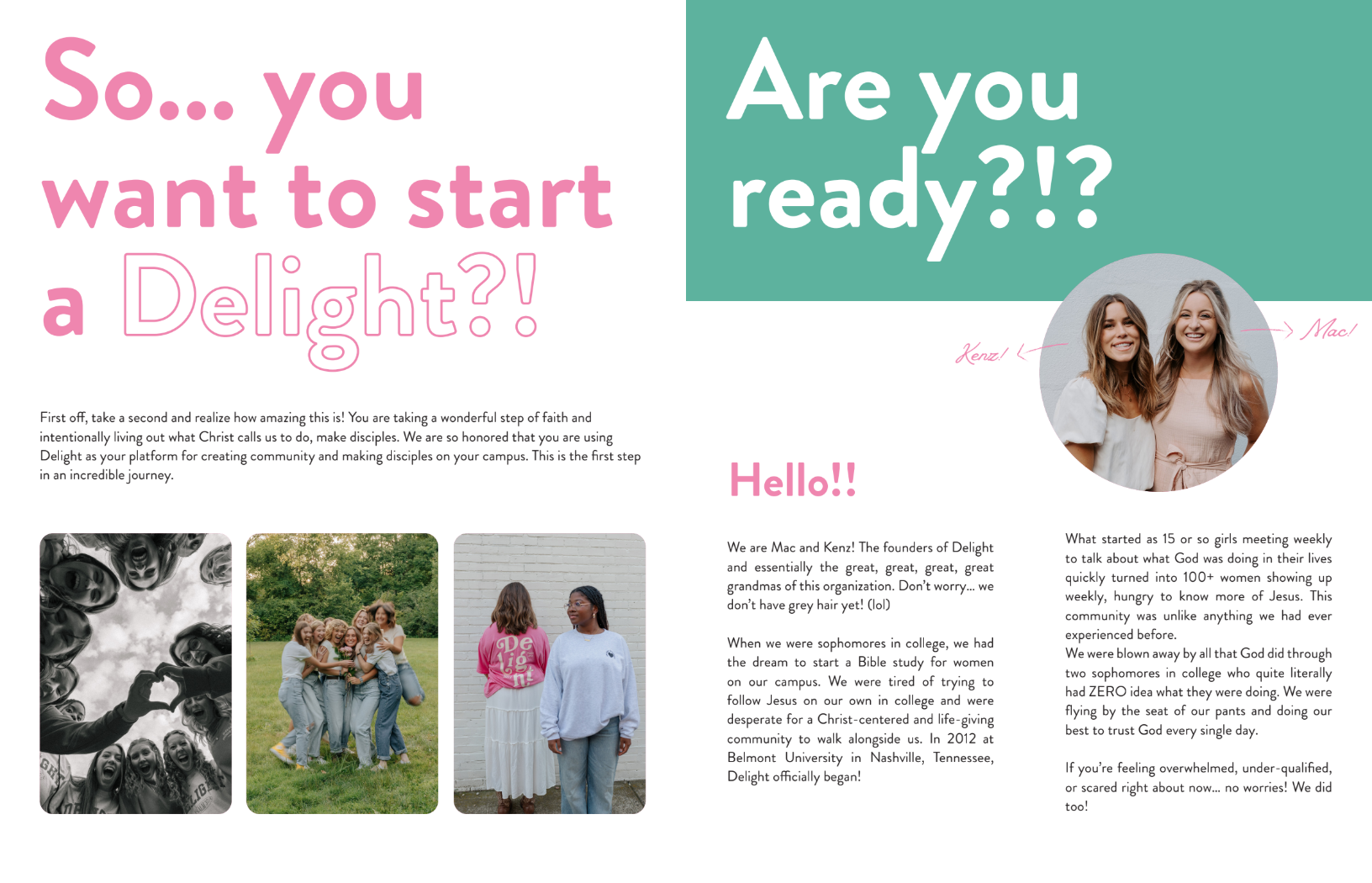 A screenshot of the Start a Delight PDF guide.