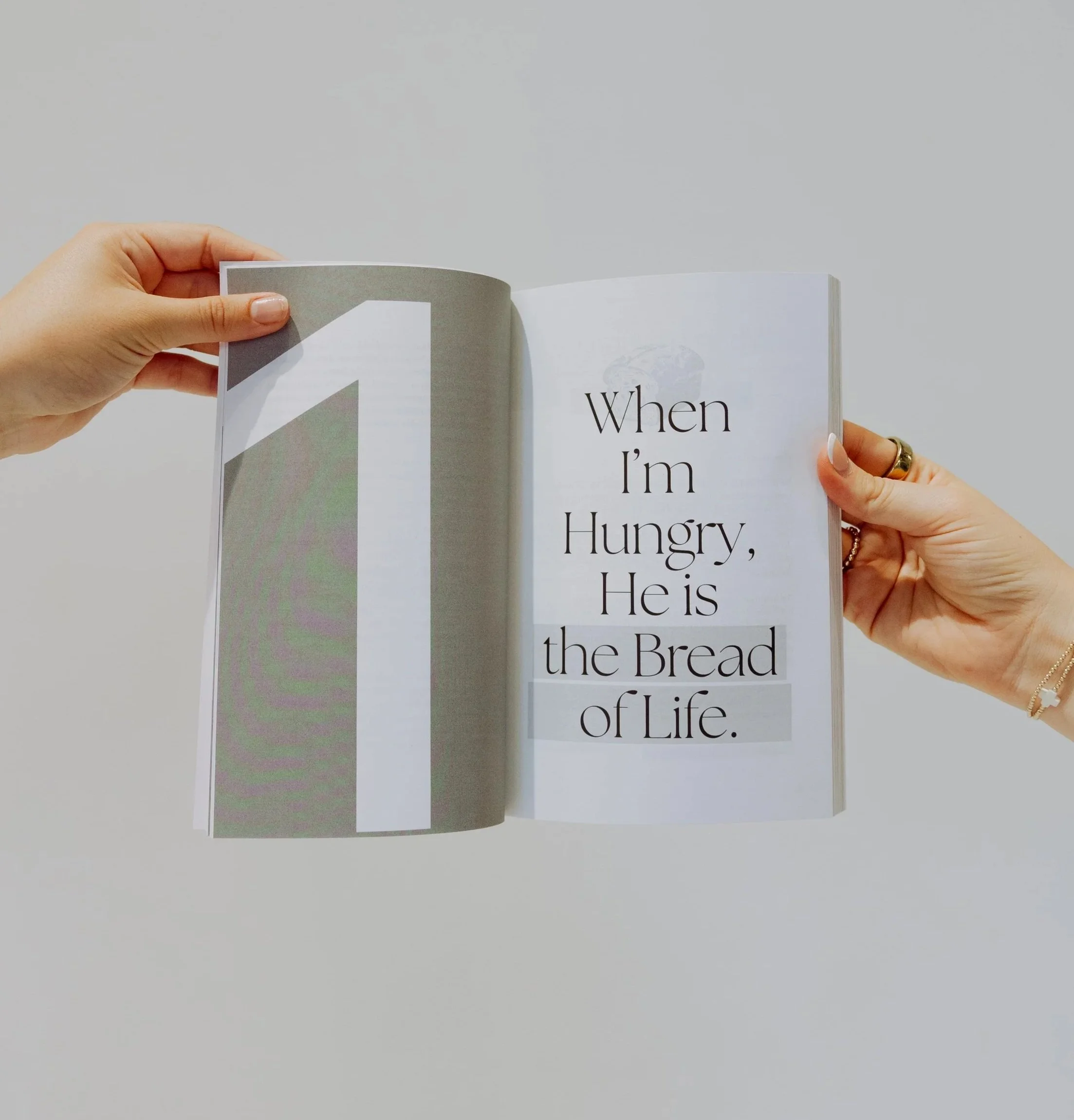 Delight curriculum page that says, "When I'm hungry, He is the Bread of Life."