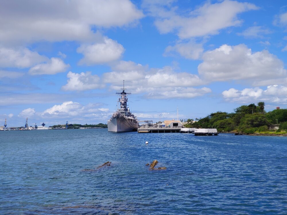 View from the USS Arizona Memorial