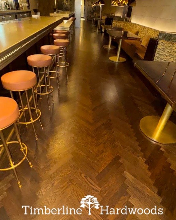 Timberline's beautiful Plain Sawn White Oak Herringbone at NYSE! @aceflooringgroup - thank you for the photos! Nice job installing/finishing! We can custom mill any size herringbone or chevron. If you want timeless, gorgeous, unique flooring...choose