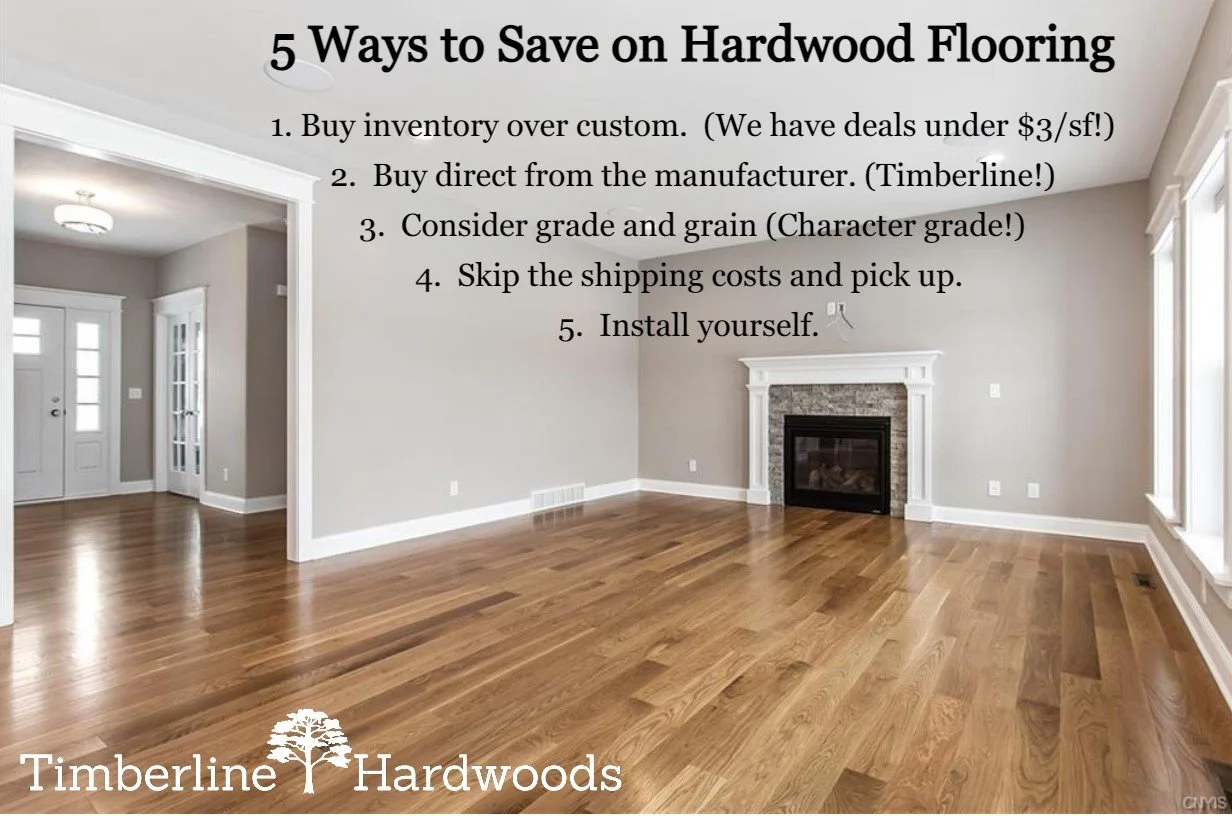 Happy New Year everyone! Is one of your new years resolutions to start that hardwood flooring project that you have been wanting to do? If you are looking to save money, buy direct from Timberline! We have a huge inventory, and we would love to see o