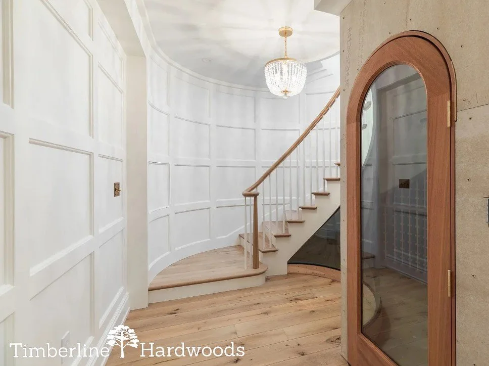 Timberline's beautiful Live Sawn White Oak w/micro bevel! We can custom mill straight edge or micro bevel. 585-509-0575 tom.timberline@gmail.com #timberlinehardwoods #manchesterny #whiteoak #hardwood #hardwoodflooring #residentialdesign #customdesign