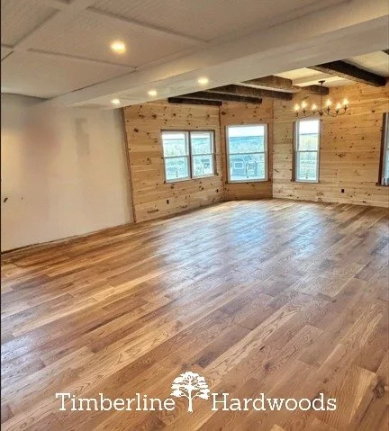 Timberline's beautiful 6" Character Grade White Oak! Our nephew did an amazing job installing. We have tons of 5" and 6" in stock, ready to ship anywhere in the US! Prices are under $3/sf, very affordable. 585-509-0575 www.timberlineha