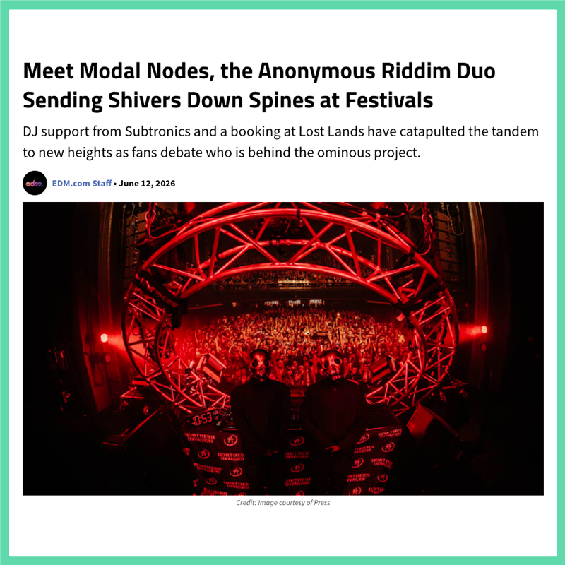 Meet Modal Nodes, the Anonymous Riddim Duo Sending Shivers Down Spines at Festivals