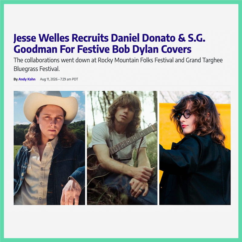 Jesse Welles Recruits Daniel Donato &amp; S.G. Goodman For Festive Bob Dylan Covers