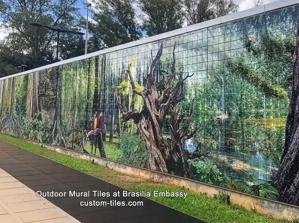 Outdoor Tile Mural at Embassy Brasilia custom-tiles.webp