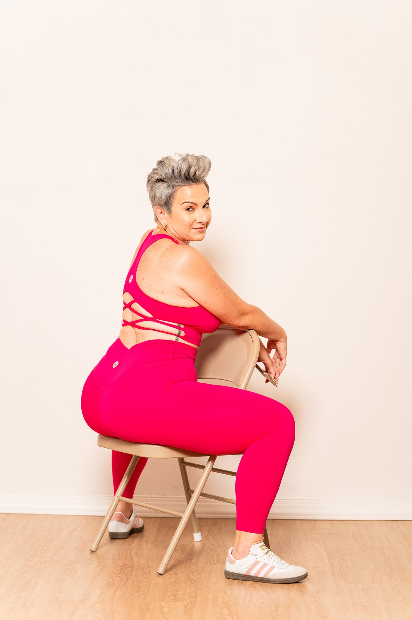 Star Power Racerback Bra - Fuchsia Pink