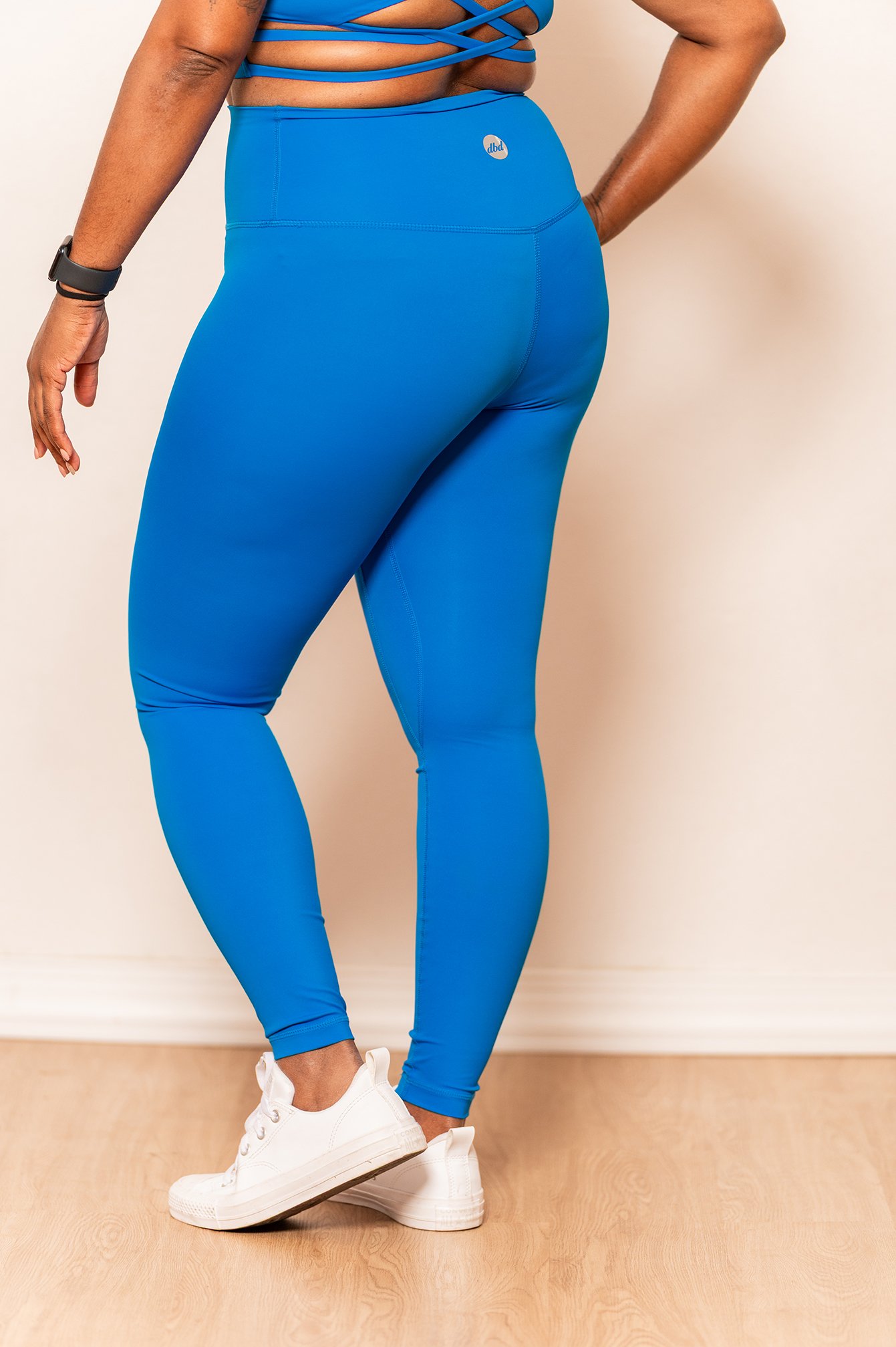 Star Power High Waist Leggings - Blue