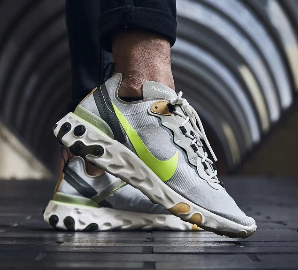 The Nike React Element 55 "Fog Volt" Is On Sale For $61.58 Shipped!