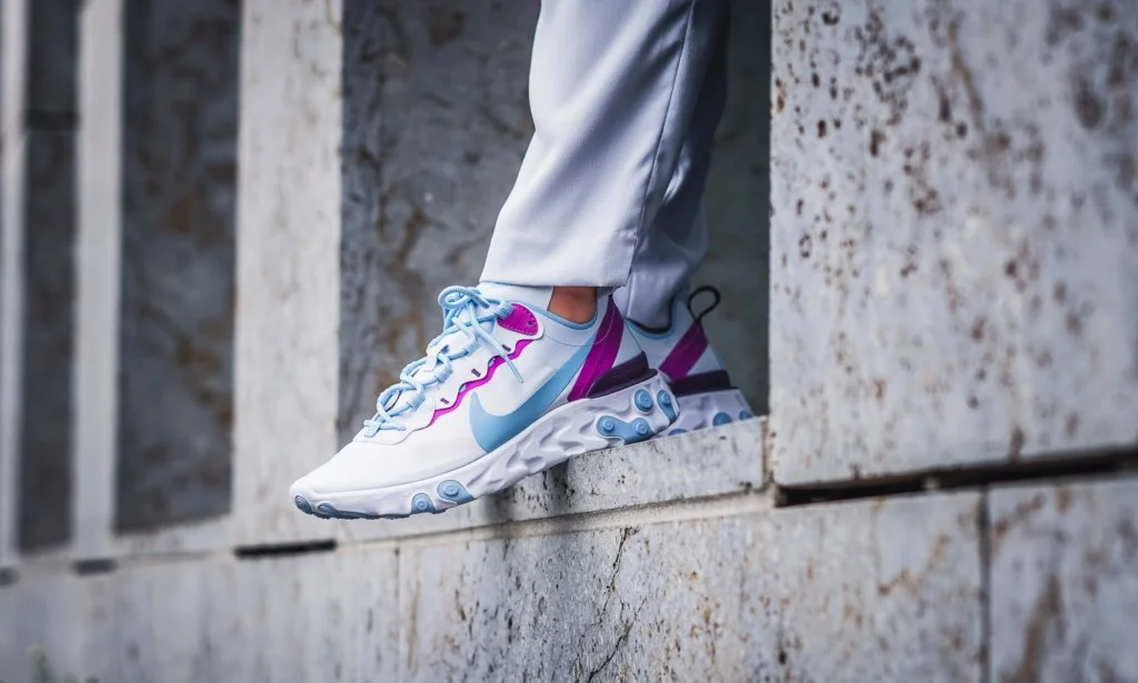 The Women's Nike React Element 55 "Psychic Blue" Is On Sale For $63.38!