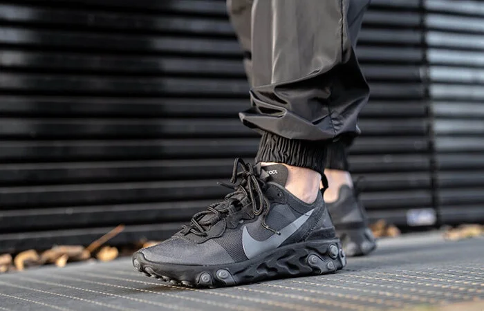 The Nike React Element 55 "Triple Black" Is On Sale For $61.58!