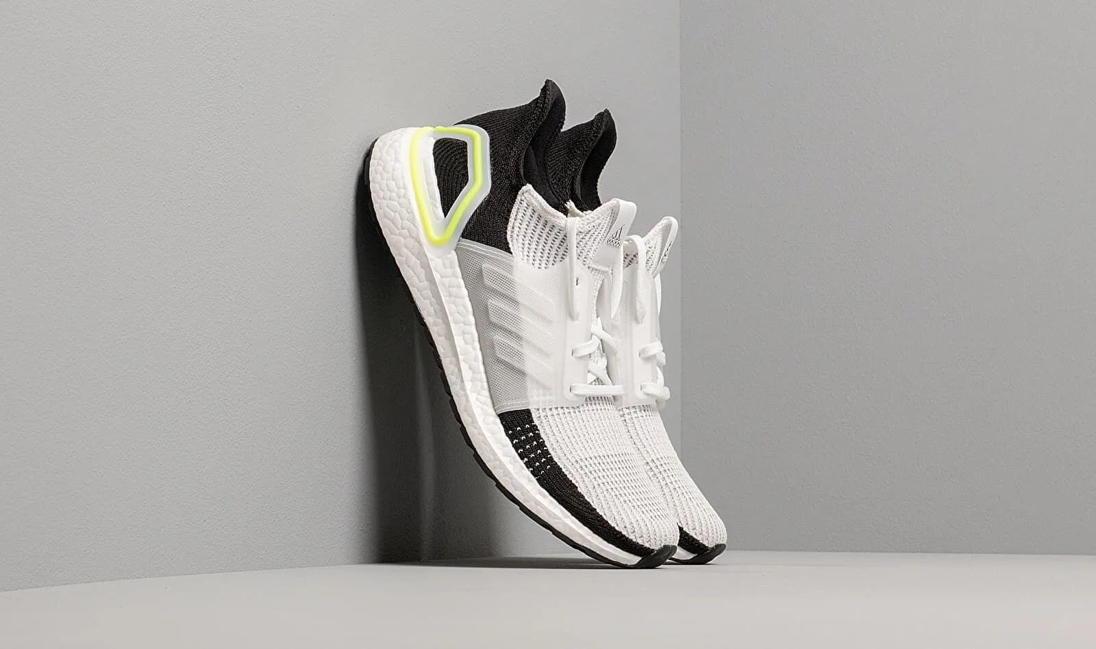 The adidas Ultra Boost 19 "White/Grey/Volt" Is On Sale For $99!