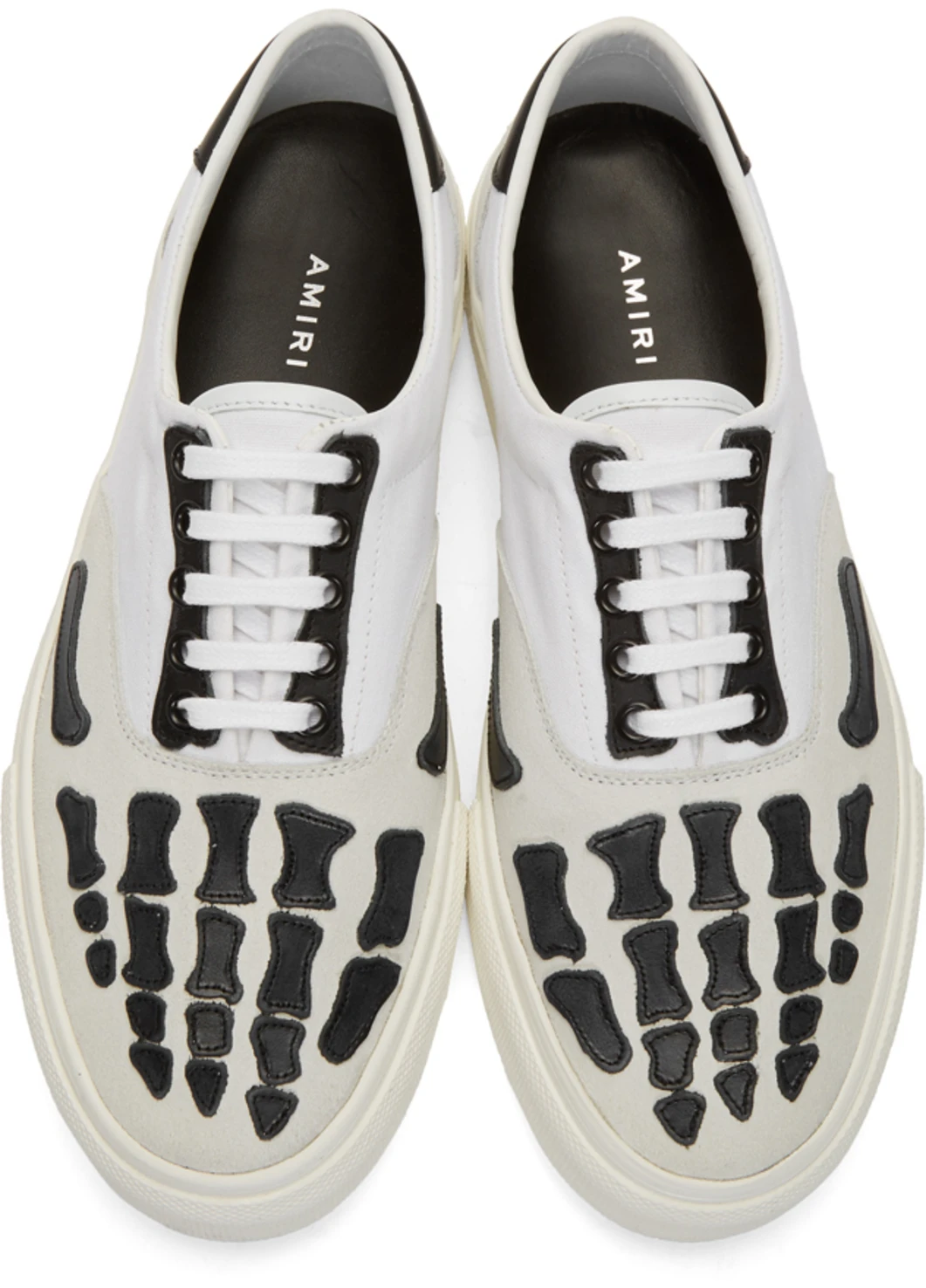 The Amiri White &amp; Grey Skeleton Laceups Are On Sale For 60% Off!