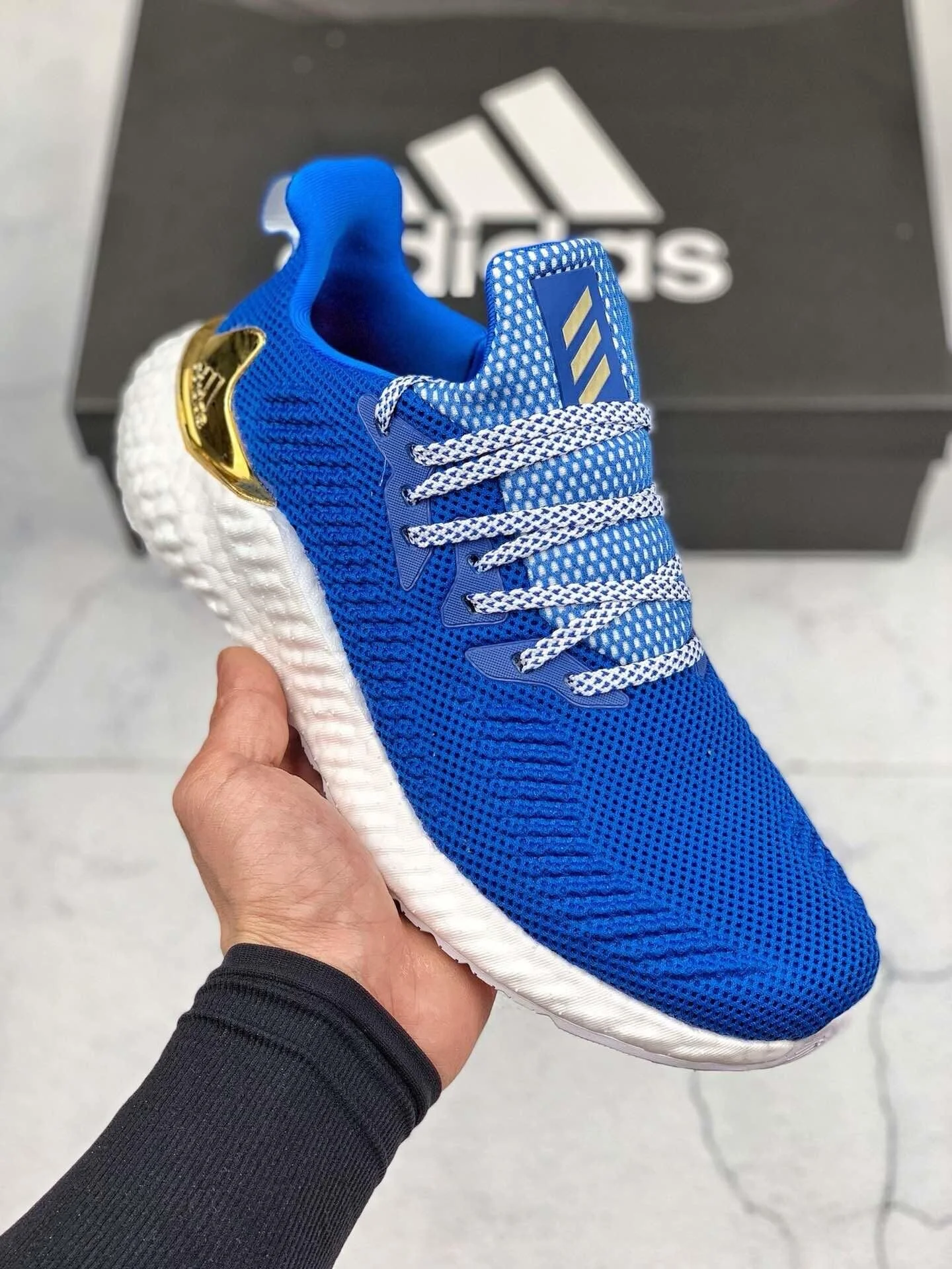 The adidas AlphaBoost Runner "Glory Blue" is on sale for $45!