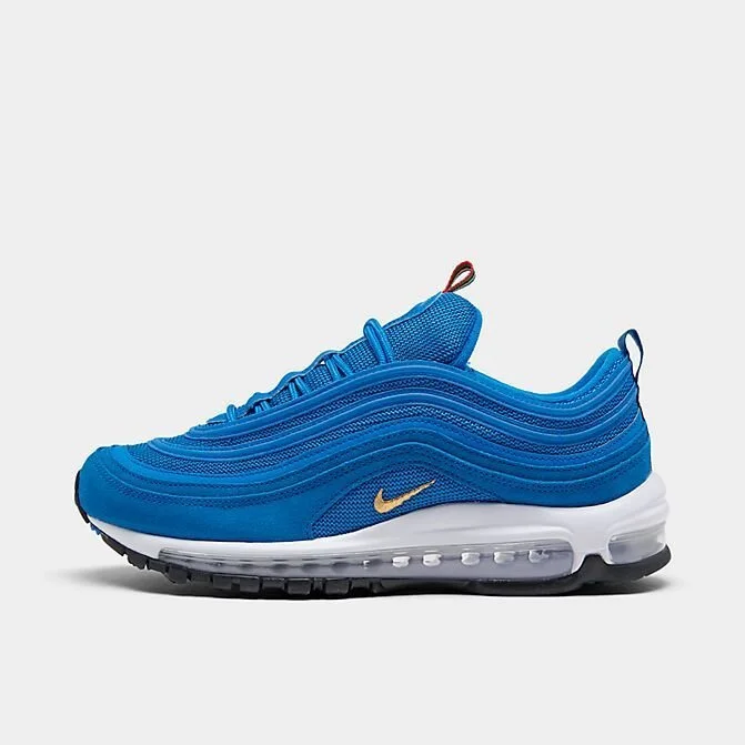 The Nike Air Max 97 "Blue/Metallic Gold" from the Olympic Pack on sale for $145!