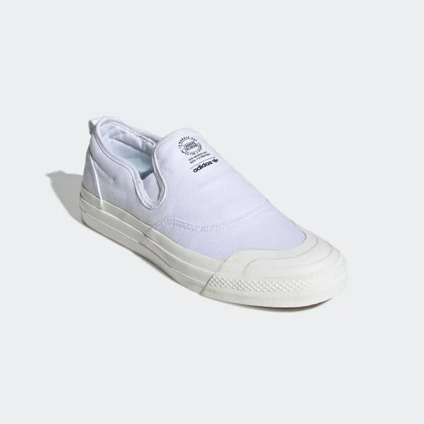 The adidas Nizza RF Slip-on in "Cloud White" on sale for $23.10!