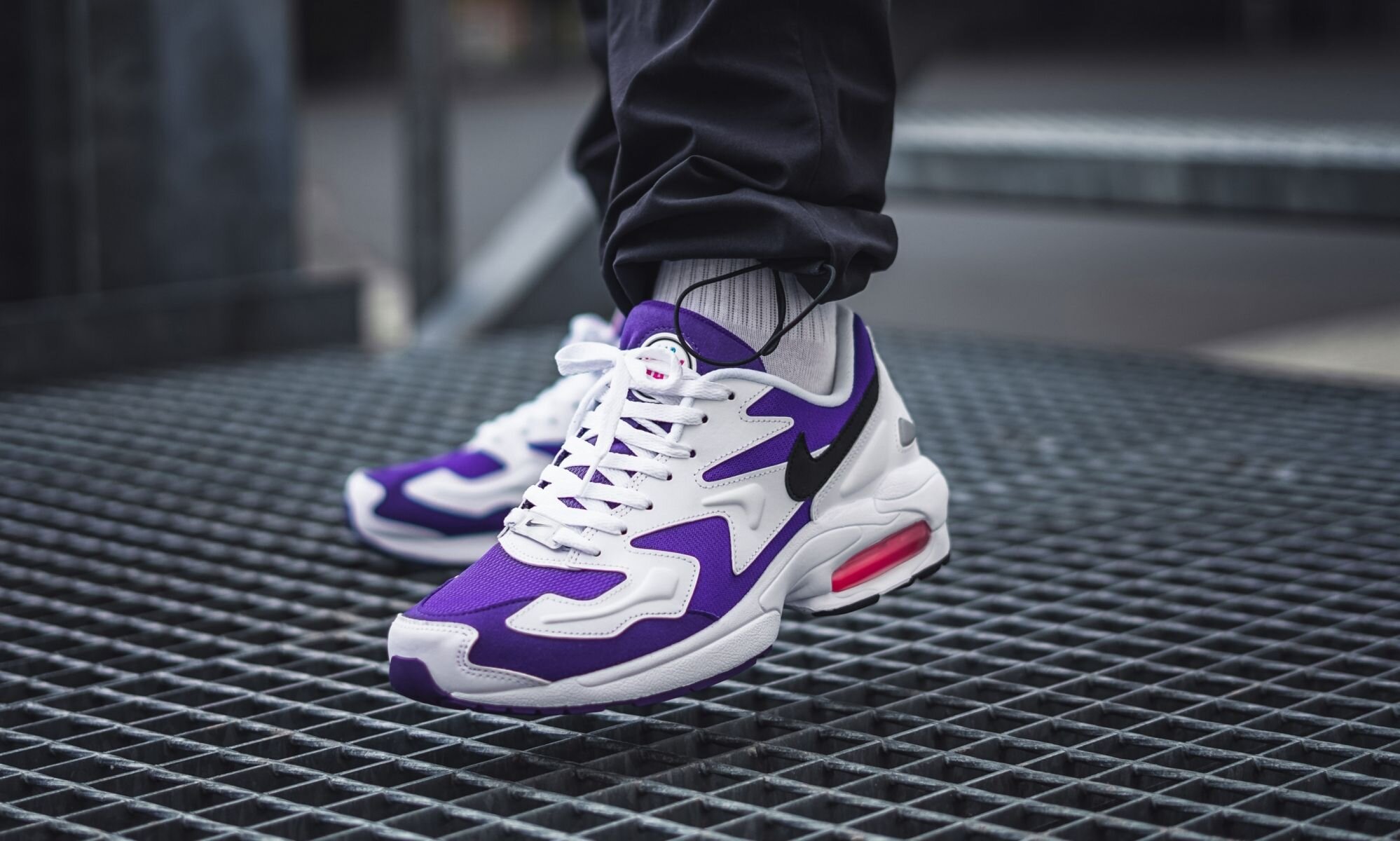 The "White/Court Purple" Air Max 2 Light OG is on sale 50% off!