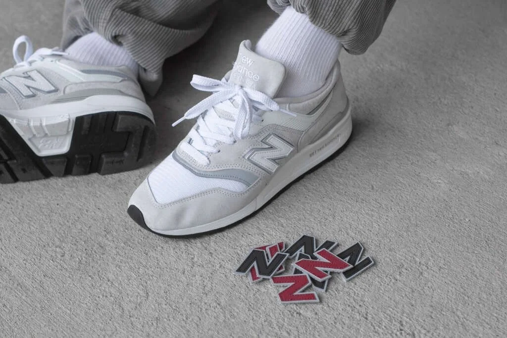 The "Velcro N" interchangeable New Balance 997 is on sale 50% off