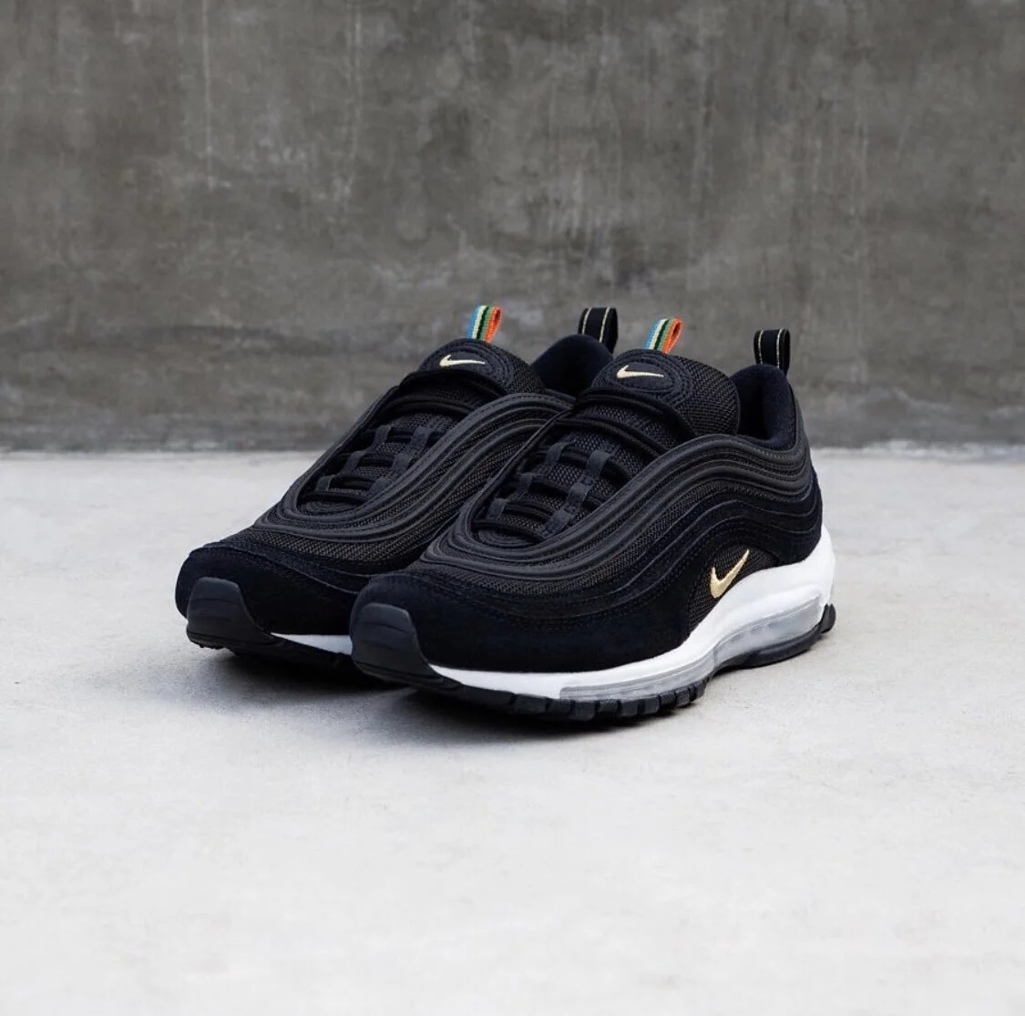 The "Black/Metallic Gold" Nike Air Max97 QS Is On Sale For 20% Off!