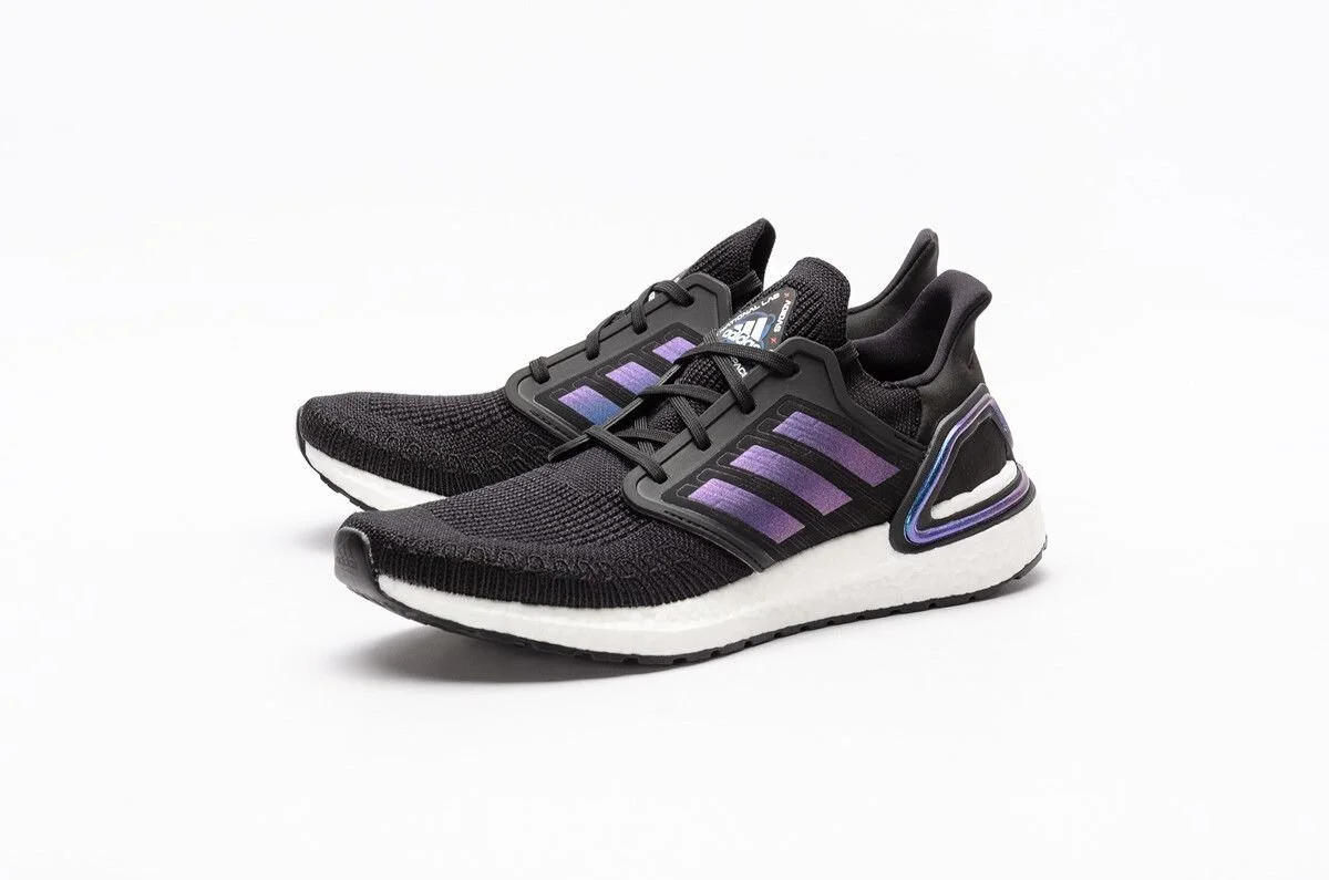The "Core Black/Purple" adidas Ultra Boost 20 Is On Sale For 30% Off!