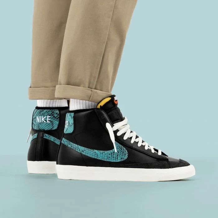 The "Aqua/Snakeskin" Nike Blazer 77 VTG Mid Is On Sale For $80!