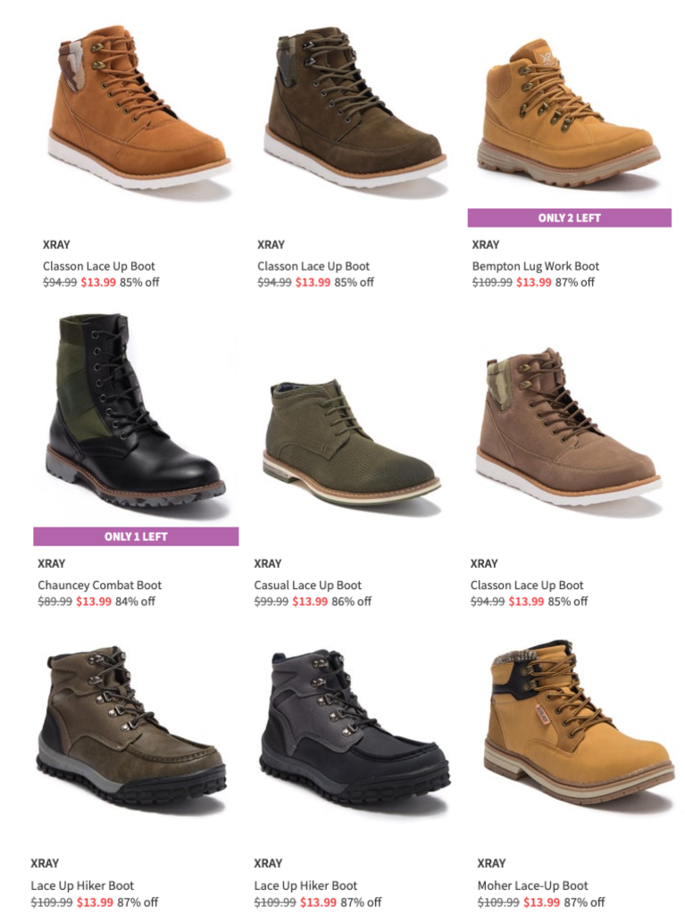 The XRAY Boots And Chukkas Is On Sale For $13.99 Each!