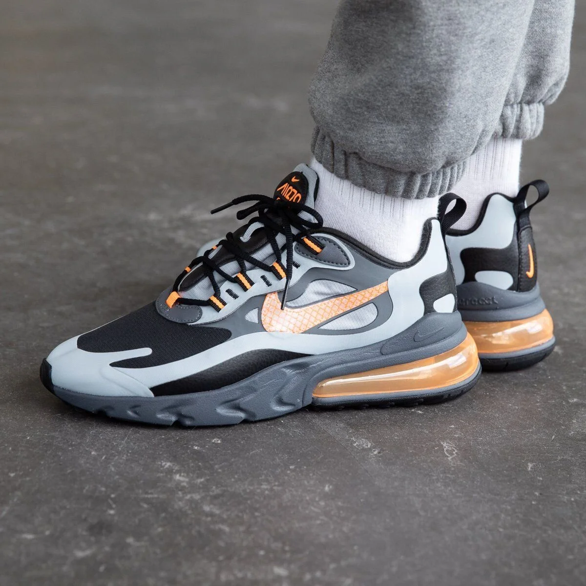 The "Wolf Grey/Mango" Nike Air Max 270 React Is On Sale For $60!