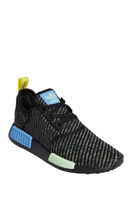 The adidas NMD R1 Knit "Black/Multi Color" Is On Sale For $72.97!