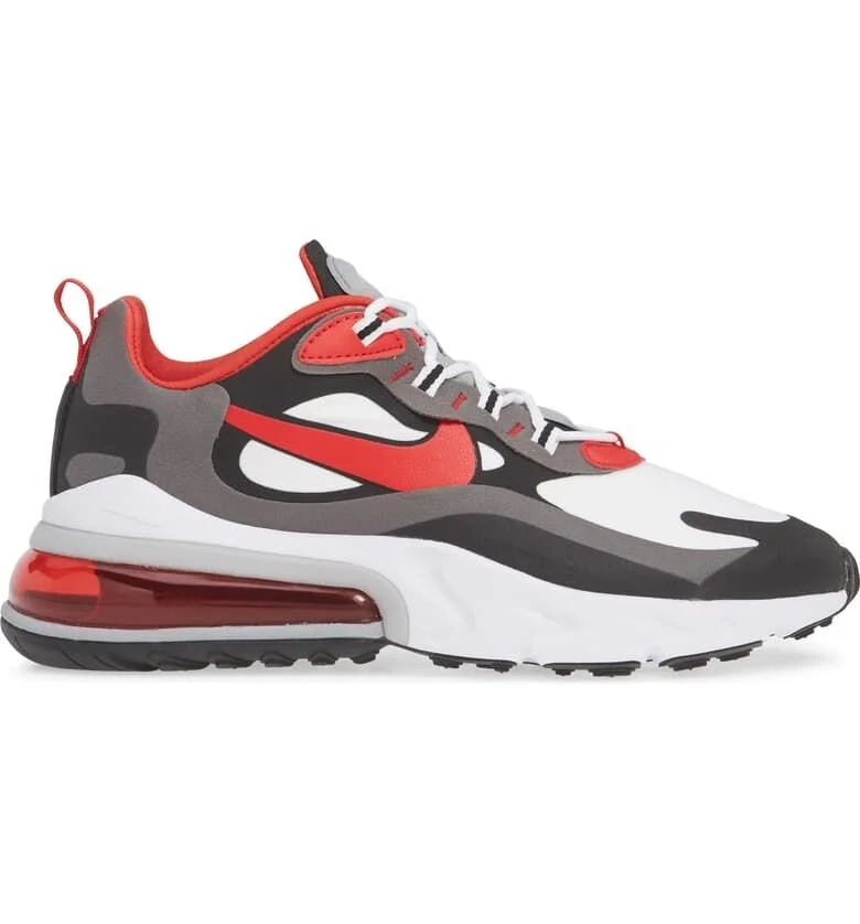 The Nike Air Max 270 React "Red/Iron Grey" Is On Sale For 60% Off!
