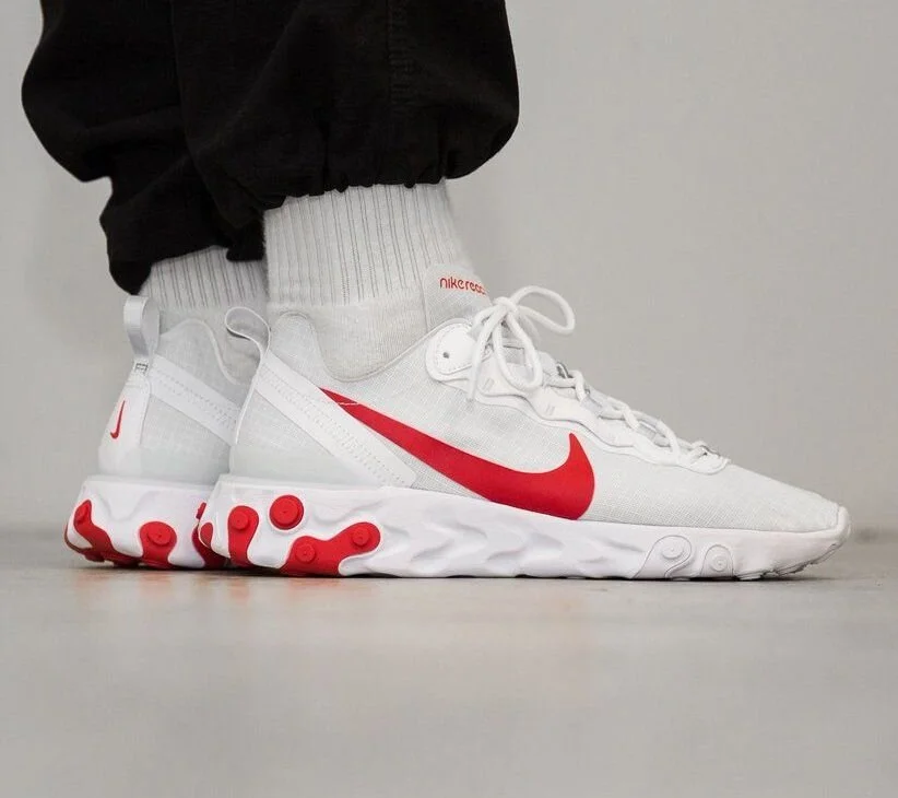 The Nike React Element 55 "University Red" Is On Sale For $86.24!