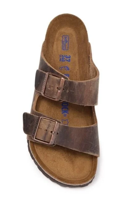 The Birkenstock Arizona Oiled Leather Slide Sandal Is On Sale For 48% Off!