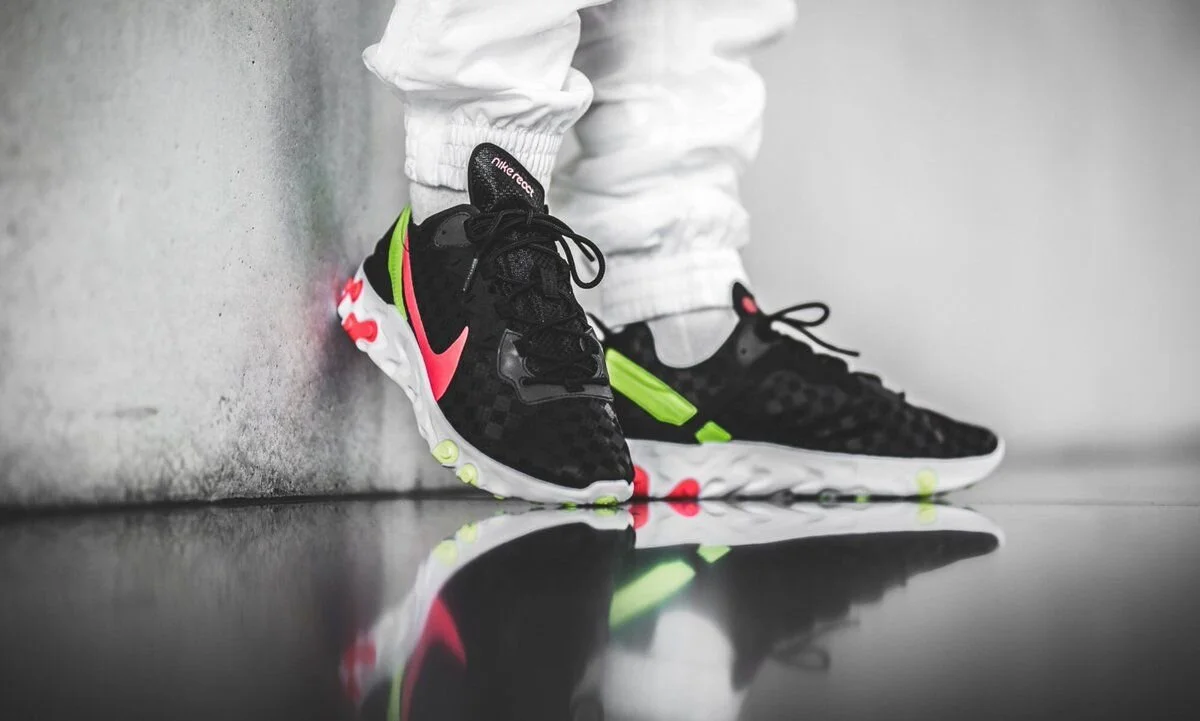 The Nike React Element 55 "Crimson/Volt" Is On Sale For 50% Off!
