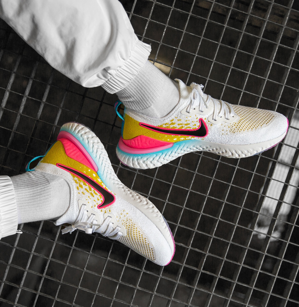 The Nike Epic React Flyknit 2 "White Multicolor" Is On Sale For $69.99!