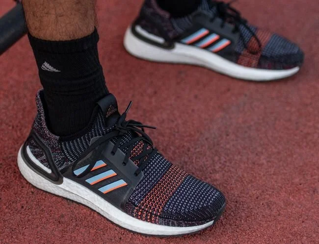 The adidas Ultra Boost 19 "Black/Glow Blue" Is On Sale For $90.99!