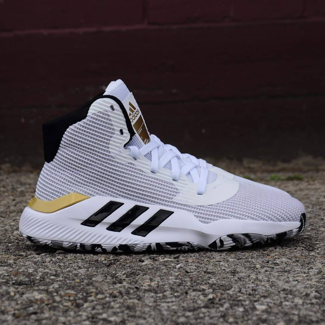 The adidas Pro Bounce 2019 Mid "White Gold" Is On Sale For $48.99!