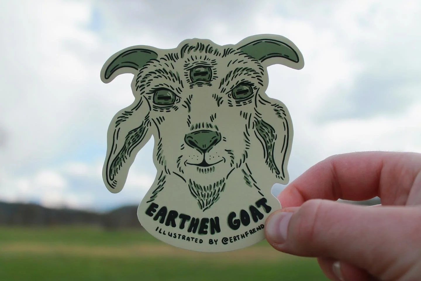 Goat Head Sticker — Earthen Goat Plants + Pottery