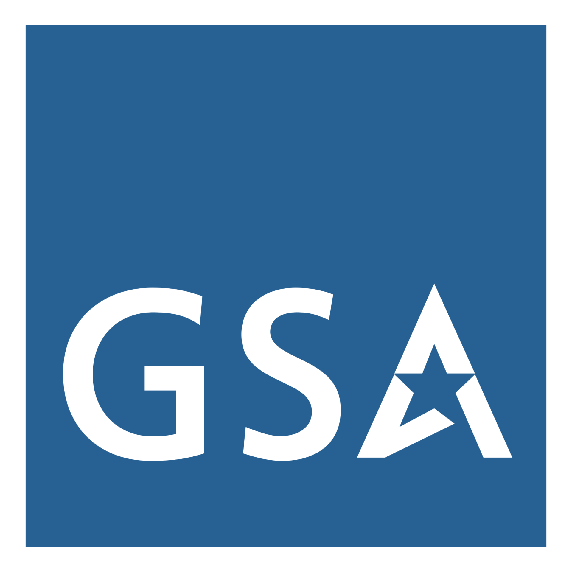 General Services Administration (GSA) logo. Lima Charlie Inc. partners with the GSA to provide housing for disaster recovery and federal missions.