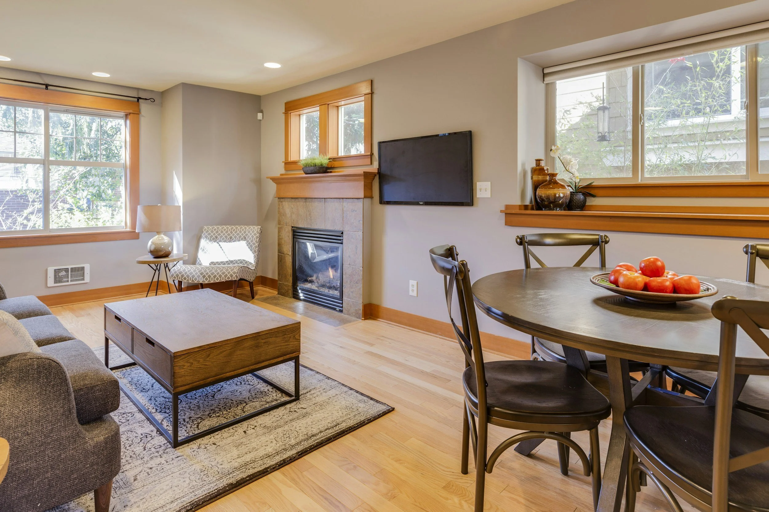 Fully furnished move-in ready living space used in Lima Charlie Inc. emergency and corporate housing programs with structured direct lease coordination.