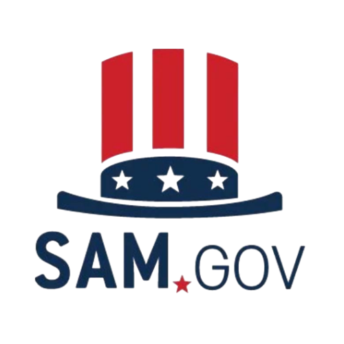 SAM.Gov logo, showing that Lima Charlie Inc. is registered and eligible for federal contracts to support housing recovery during disaster response.