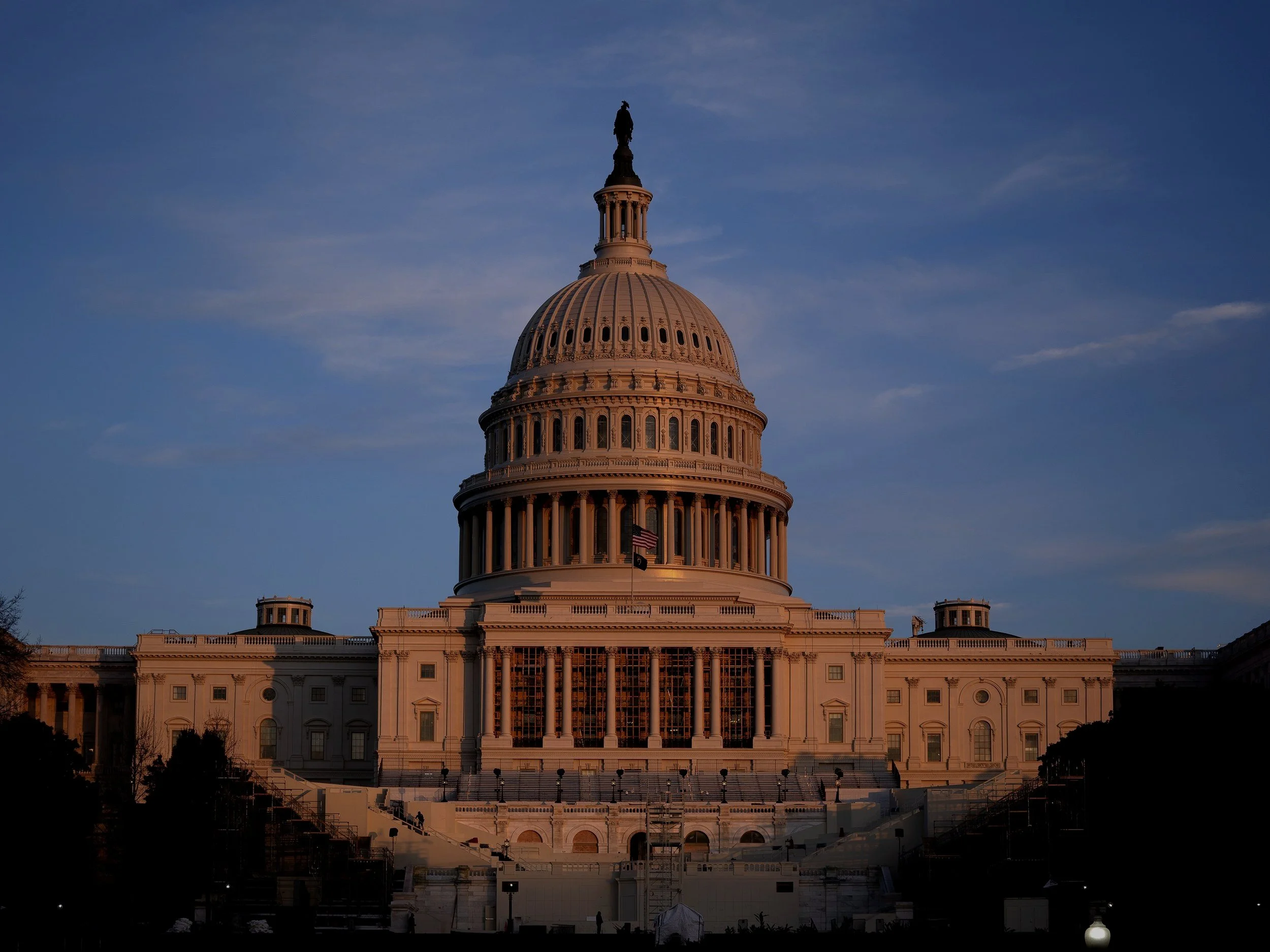 The U.S. Capitol Building at sunset. Lima Charlie Inc. partners with federal agencies to deliver housing solutions during national recovery efforts.