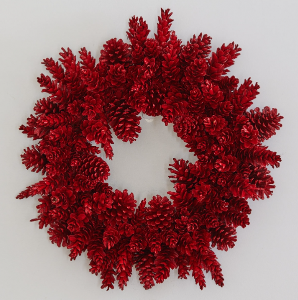Red Pinecone Wreath
