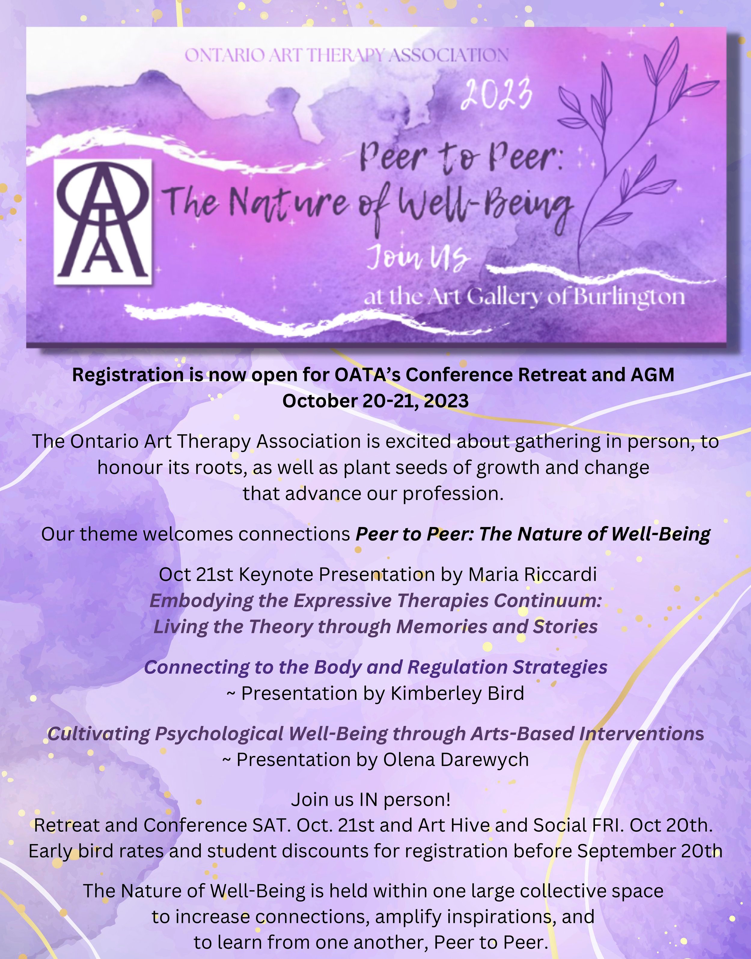 OATA Conference, Retreat and AGM. 2023. —