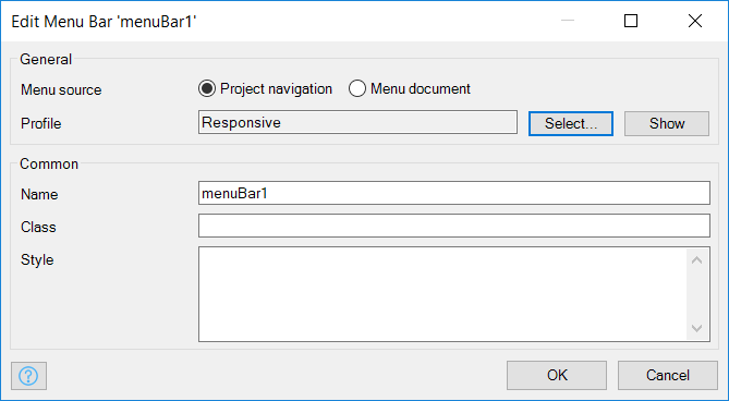  Widget options panel with input to assign CSS classes and input to add in-line styling. Credit, Mendix 