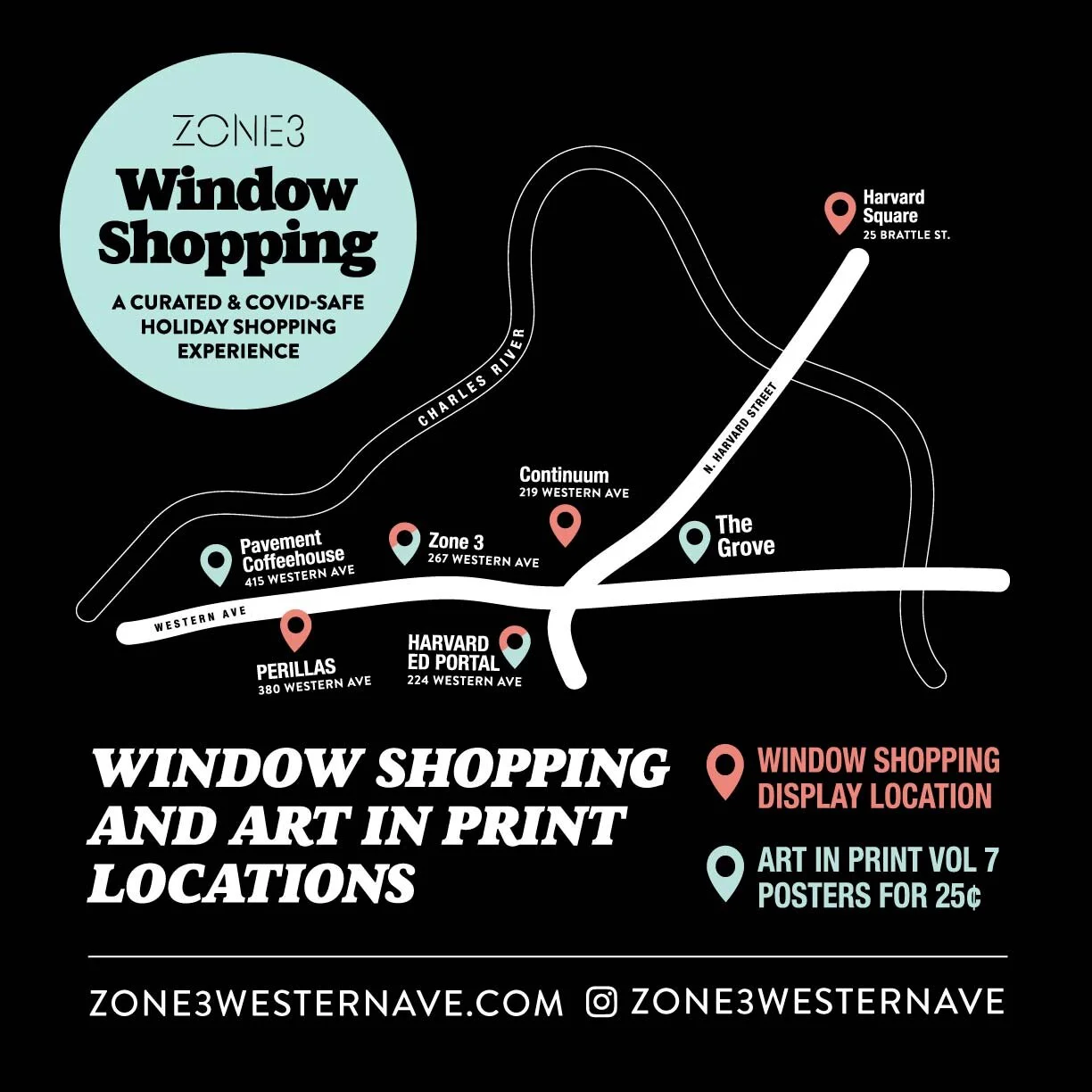 Zone 3 Winter Market and Art in Print Vol. 7 locations