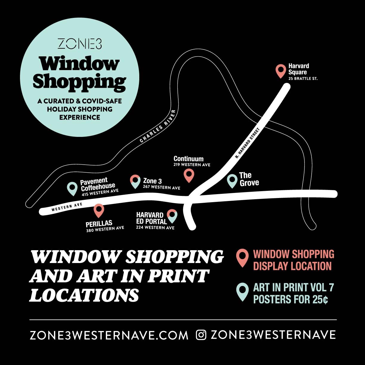   Zone 3 Winter Market and Art in Print Vol. 7 locations  