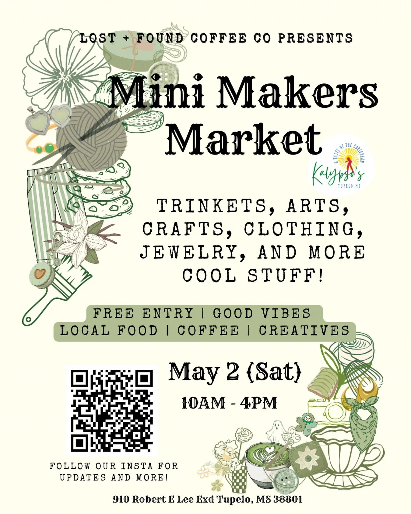 💗🌷🌀Maker&rsquo;s Market🌟🌿🌸

We are just ONE MONTH from our third annual Maker&rsquo;s Market!
We have some fantastic makers lined up for you and delish food and coffee. Stay tuned to see who&rsquo;s on the line up as we get closer and closer!
