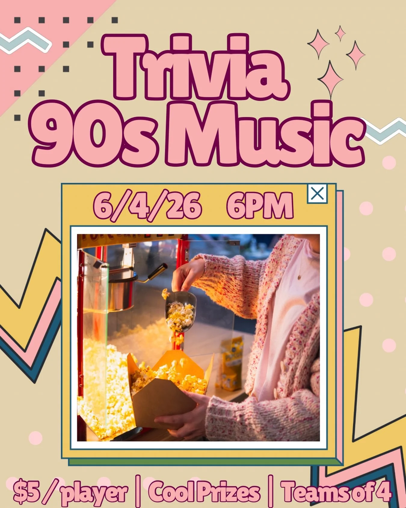 We about to party like it&rsquo;s 1999! Come out next Thursday for 90s Music Trivia!! Hosted by @tupelogamedays