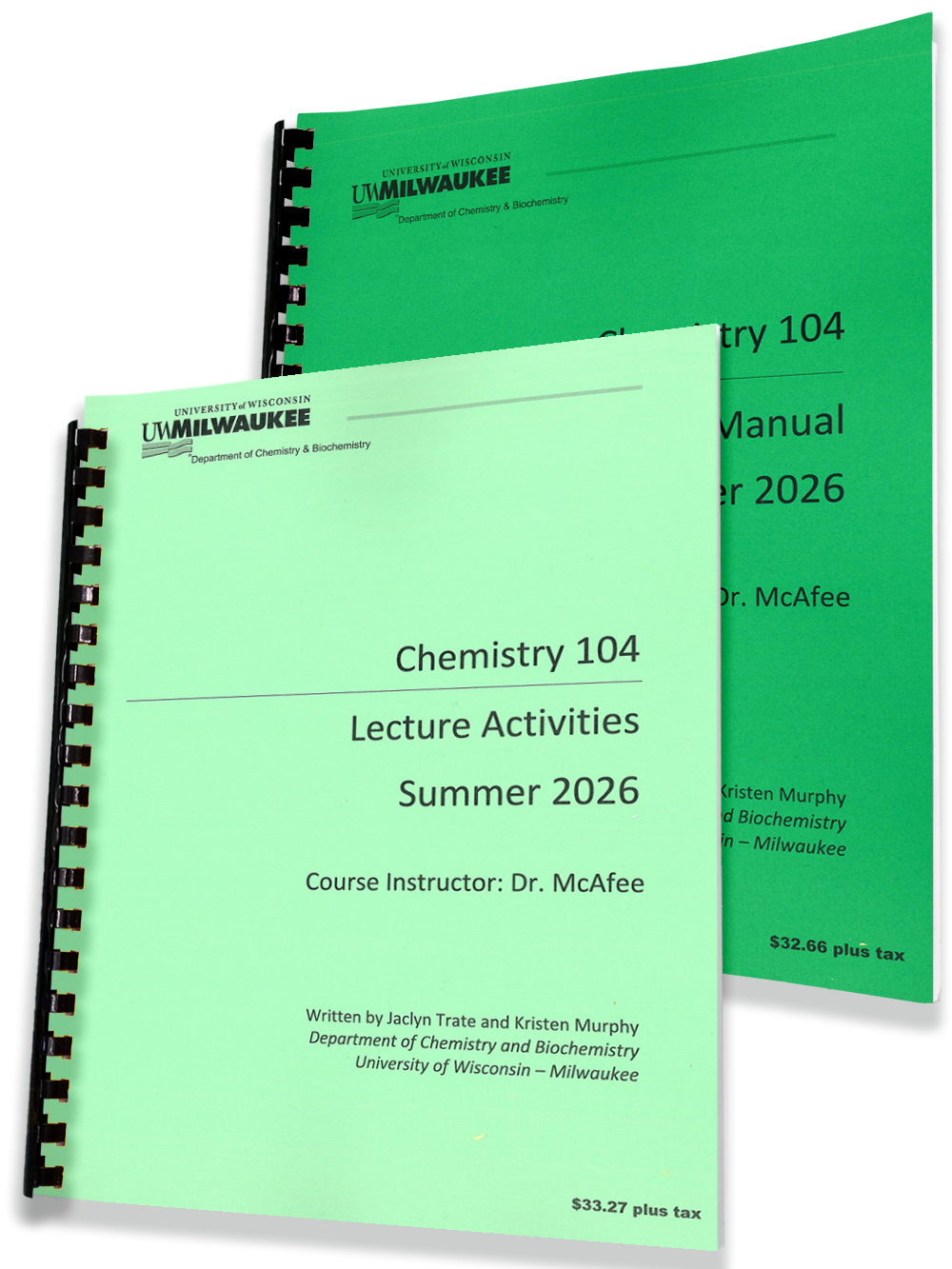 CHEM 104 •  McAfee • General Chemistry and Qualitative Analysis